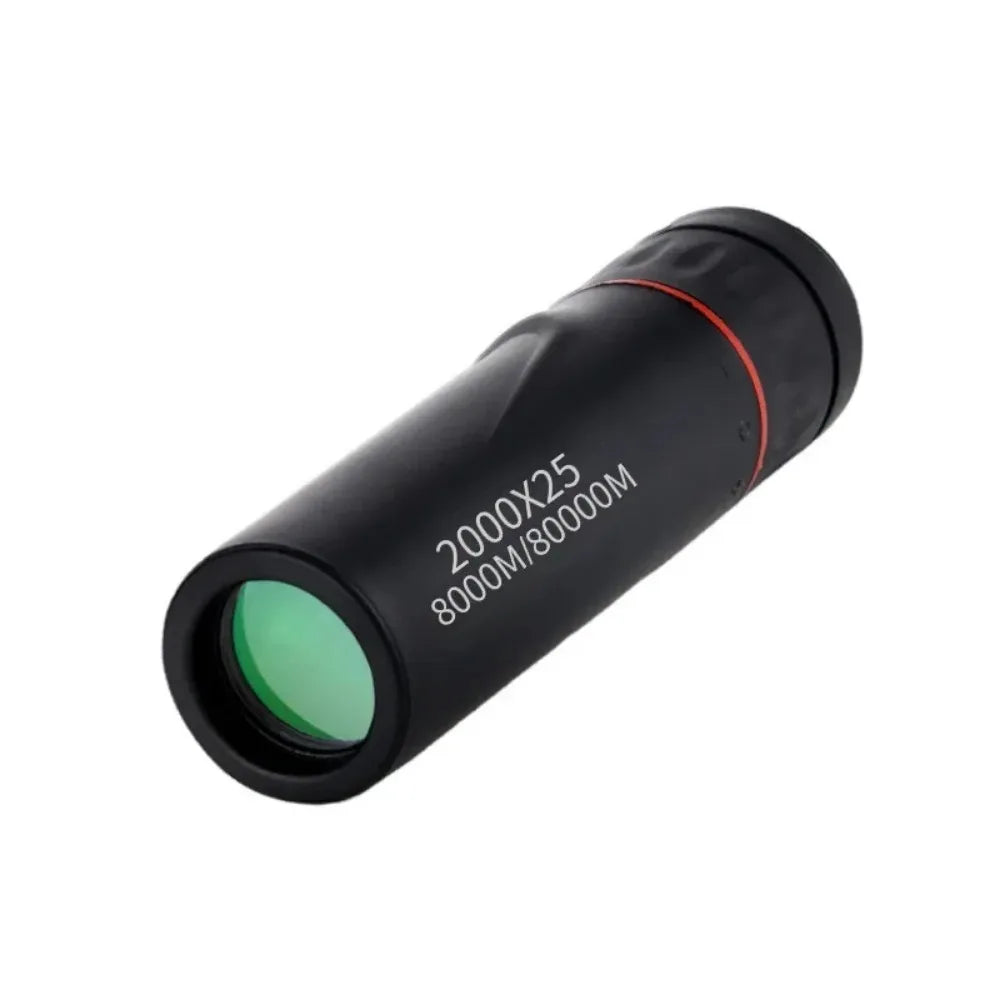 Nuevo Telescopio Monocular HD 2000x25, Mini Telescopio Portátil para Teléfono Móvil con Soporte para Camping.